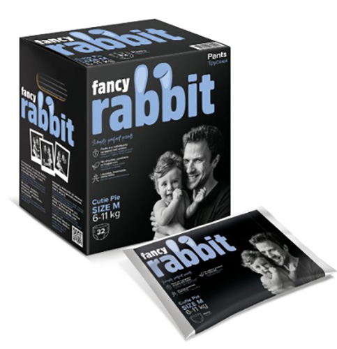 Fancy Rabbit Трусики-подгузники, 6-11 кг, М, 32 штуки
