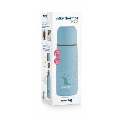 Miniland Детский термос для жидкостей Silky Thermos 350 мл, голубой