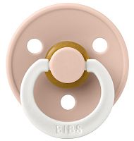 Bibs Пустышка латексная ночная Colour Symmetrical, 6+ месяцев / цвет Glow-Blush (розовый)					