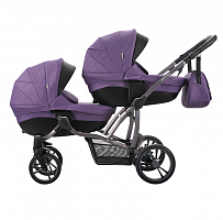 Bebetto 42 Детская коляска для двойни 2 в 1 Сomfort / цвет 06  фиолетовый / рама графит					