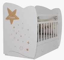 Bambini Moretti Кровать детская "Star", маятник + ящик / цвет белый					
