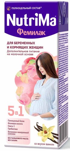 NutriMa Фемилак 5 в 1 для беременных и кормящих женщин, со вкусом ванили
