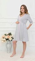 Hunny mammy Комплект для кормящих и беременных женщин 1-НМК 13120 / цвет серый-розовый					