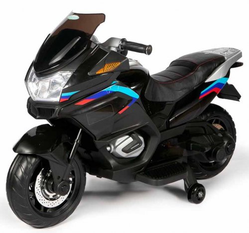 Rivertoys Детский электромотоцикл H222HH / цвет черный