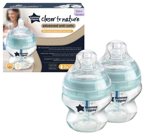 Tommee Tippee Бутылочка Advanced Anti-Colic, 0+, 150 мл, 2 штуки