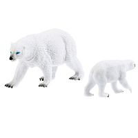 Играем Вместе Игровой набор Животные Мамы и малыши "Белая медведица и медвежонок"					