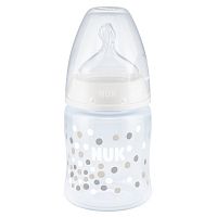NUK Бутылочка  First Choice Plus 150 мл "Конфетти" силиконовая соска, от 0-6 месяцев