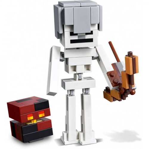 Lego Minecraft Большие фигурки Minecraft, скелет с кубом магмы