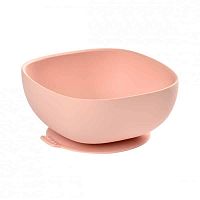 Beaba Тарелка из силикона / цвет розовый					