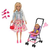 Карапуз Набор кукол София с дочерью 319694 / цвет белый, розовый					