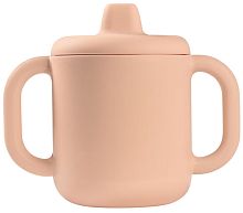 Beaba Поильник силиконовый Silicone learning cup / цвет розовый					
