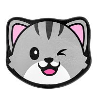 Roxi Kids Плюшевый коврик для ванной Cat / цвет серый					