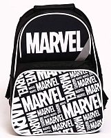 Рюкзак школьный с эргономической спинкой "Марвел" / цвет черный					
