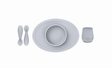 EZPZ Набор из 4-х предметов First Food Set / цвет светло-серый