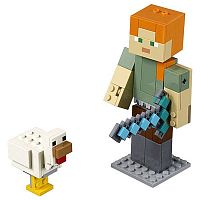 Lego Minecraft Большие фигурки Minecraft, Алекс с цыплёнком					
