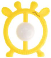 Miyoumi Силиконовый прорезыватель-погремушка "Жирафик" / цвет Pineapple (желтый)					