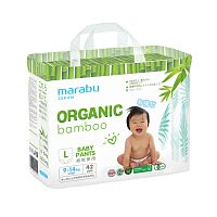 Marabu Подгузники-трусики Organic Bamboo, L (9-14 кг), 42 штуки					