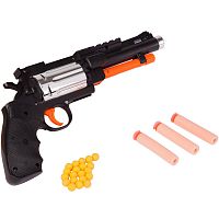 Bondibon Револьвер с мягкими пульками и патронами Пушки-игрушки / цвет черный