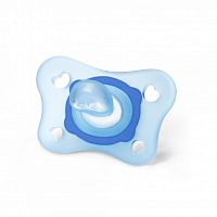 Chicco Пустышка Physio Soft Mini, 0-2 месяца, силикон, 2 штуки / цвет голубой					