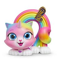 Радужно бабочково единорожная кошка Фигурка с качающейся головой "Радуга"					