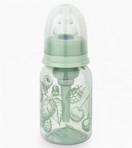 Happy Baby Бутылочка антиколиковая с силиконовой соской, 120 мл / цвет olive
