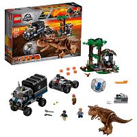 Lego Конструктор Jurassic World Побег в гиросфере от карнотавра