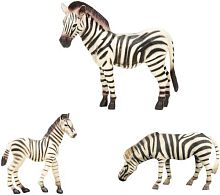 Паремо Фигурки из серии "Мир диких животных": Семья зебр, 3 предмета					