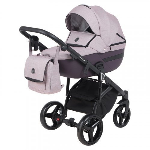 Adamex Детская коляска 3 в 1 Cortina / цвет розовый / слива CT224