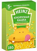 Heinz Каша безмолочная низкоаллергенная кукурузная "Я пробую", c 5 месяцев, 180 г					
