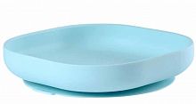 Beaba Тарелка из силикона Silicone Suction Plate blue					