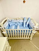 Bambini Moretti Комплект постельного белья Barocco, 8 предметов / цвет голубой					