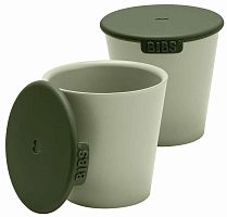 Bibs Набор стаканов с крышкой Cup Set, 2 штуки / цвет Sage (шалфей)					