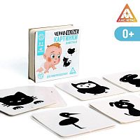 Лас Играс Черно-белые картинки для новорожденных "Животные"					