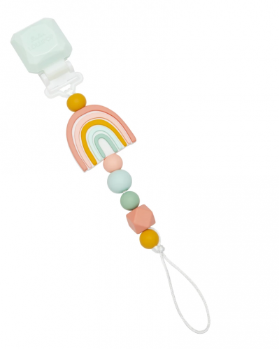 Loulou lollipop держатель для пустышки радуга / цвет бежевый