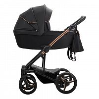 Bebetto Детская коляска 2 в 1 Torino Si / цвет черный (экокожа+ткань) / SI02 mie / рама бронзовая					