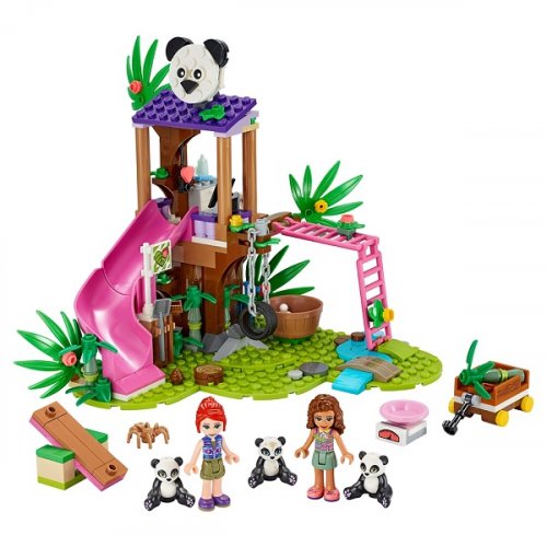 Lego Friends Конструктор Джунгли: домик для панд на дереве / цвет розовый, зеленый