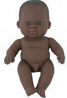 Miniland Пупс Мальчик африканец 21 см baby doll african boy 21 cm. polybag.31143					