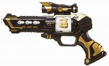Bondibon Пистолет «Атака» со светом и звуком / цвет черный					