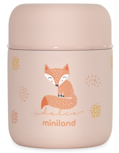 Miniland Термос для еды и жидкостей Thermy Dolce Mini, 280 мл / цвет розовый-лисенок