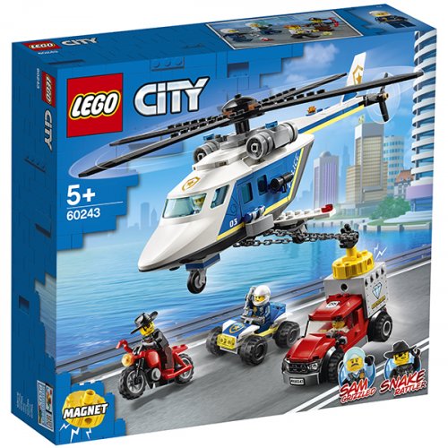 Lego Конструктор  Город Погоня на полицейском вертолёте