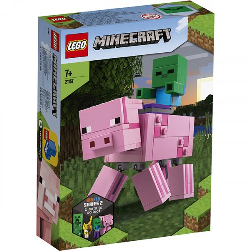 Lego Конструктор  Minecraft Большие фигурки Minecraft, Свинья и Зомби-ребёнок