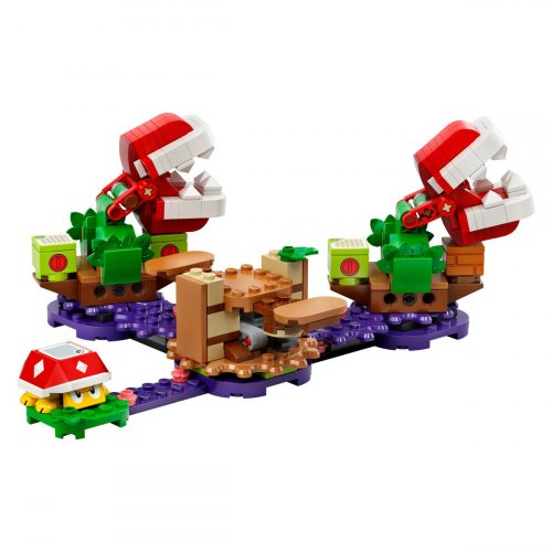 Lego Super Mario Конструктор Загадочное испытание растения-пираньи / разноцветный