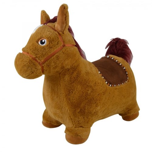 PITUSO Прыгуны-животные Лошадка, PVC, съемный плюшевый чехол,с насосом, 57*27*50 см / цвет коричневый