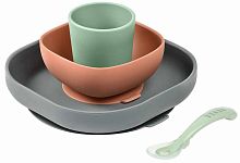 Beaba Набор посуды Cofret Repas: 2 тарелки, стакан, ложка / цвет Minerals					