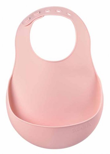 Beaba Детский силиконовый нагрудник Bavoir Silicone Old Pink / цвет розовый