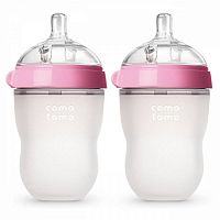 Comotomo Набор бутылочек для кормления , цвет розовый 250 мл					