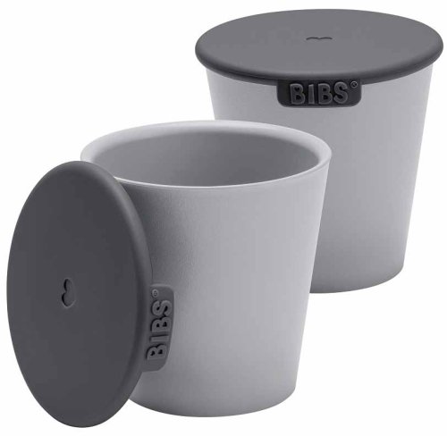 Bibs Набор стаканов с крышкой Cup Set, 2 штуки / цвет Cloud (серый)