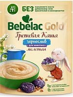 Bebelac Gold Каша молочная гречневая с черносливом, с 4 месяцев, 200г					
