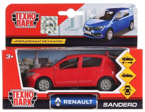 Технопарк Металлическая модель Renault Sandero / цвет красный